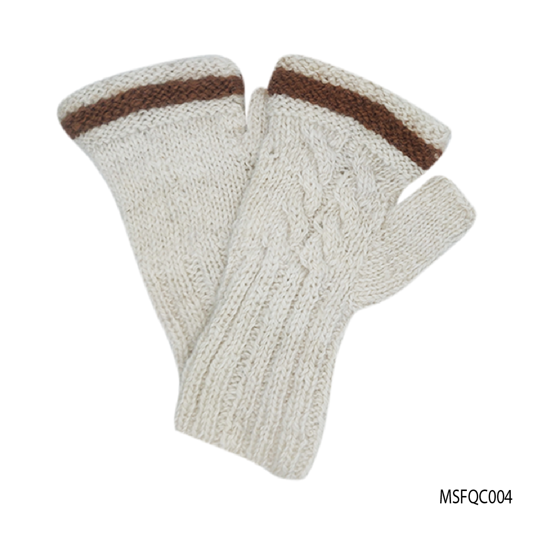 Mitten fingerless Quipa Cable 004