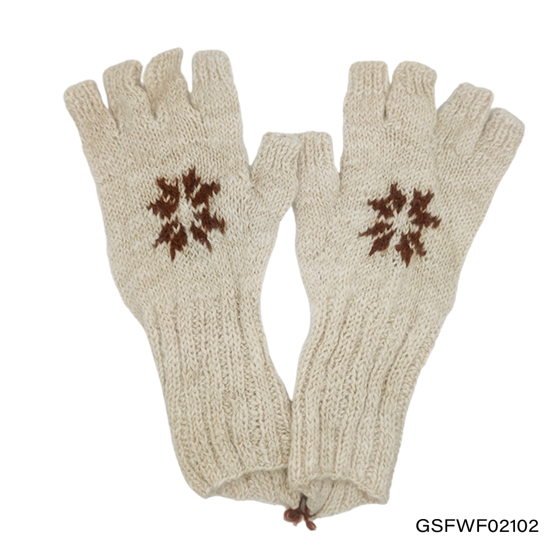Gloves Short finger with Flowers