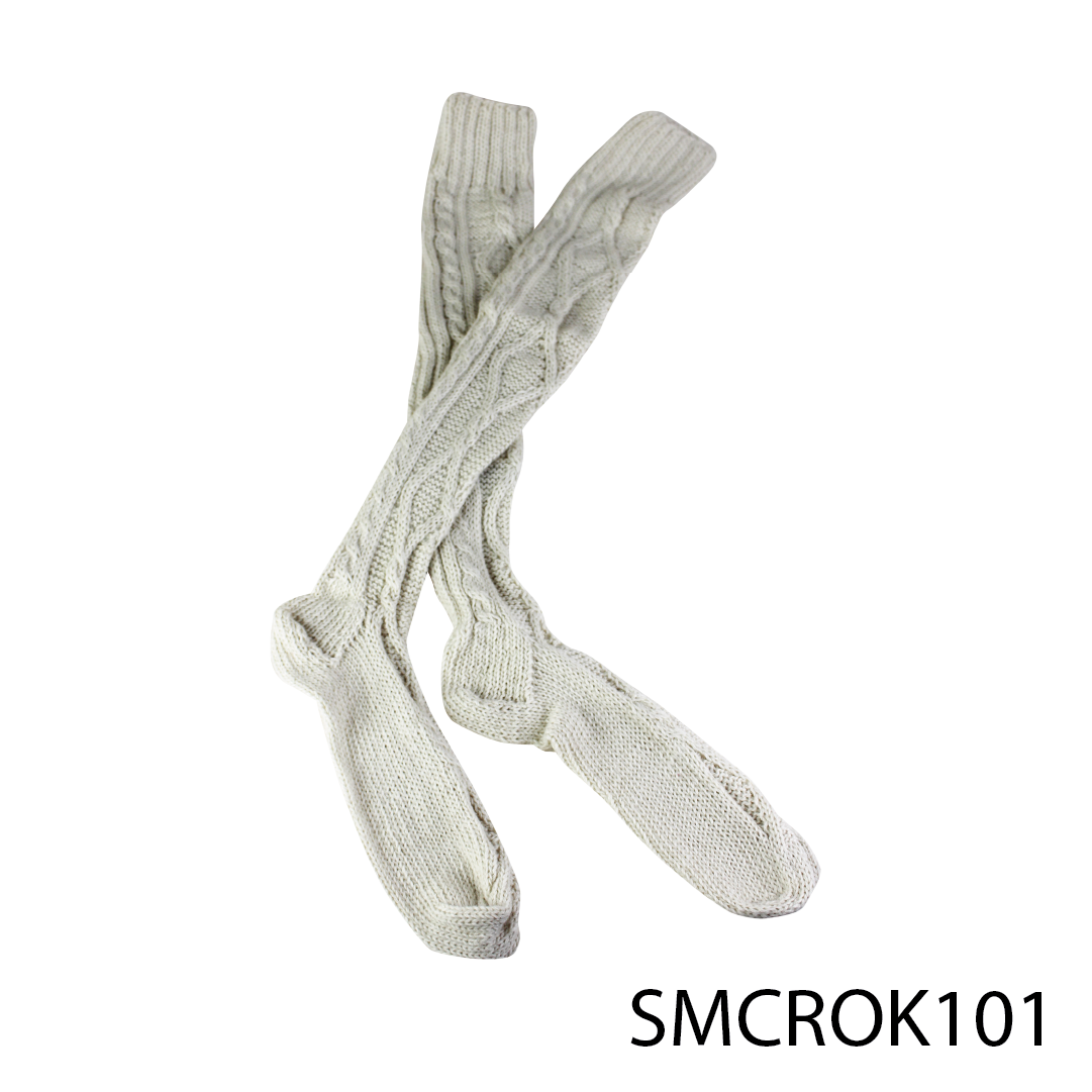 Woman Sock Cable & Rumble Over Knee