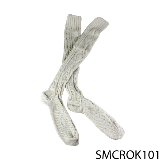 Woman Sock Cable & Rumble Over Knee
