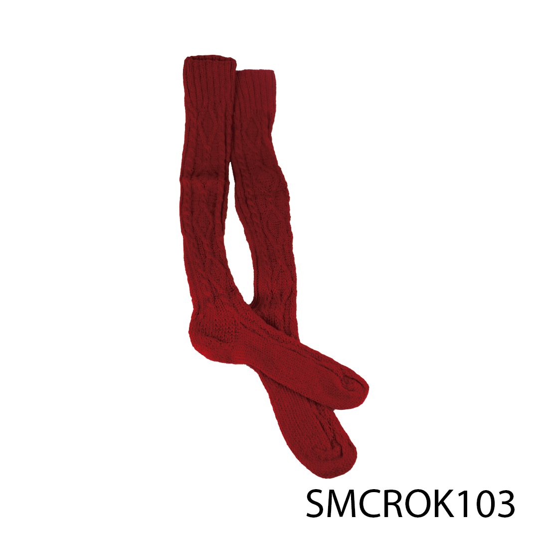 Woman Sock Cable & Rumble Over Knee
