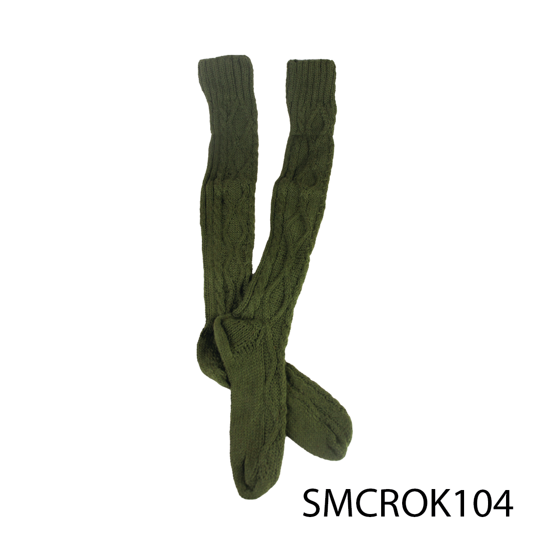 Woman Sock Cable & Rumble Over Knee