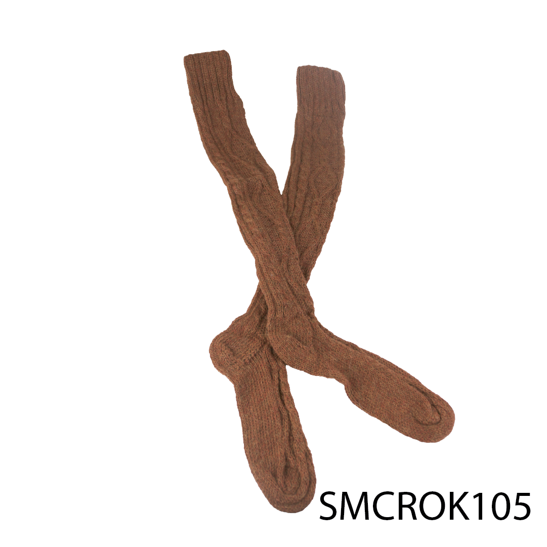 Woman Sock Cable & Rumble Over Knee