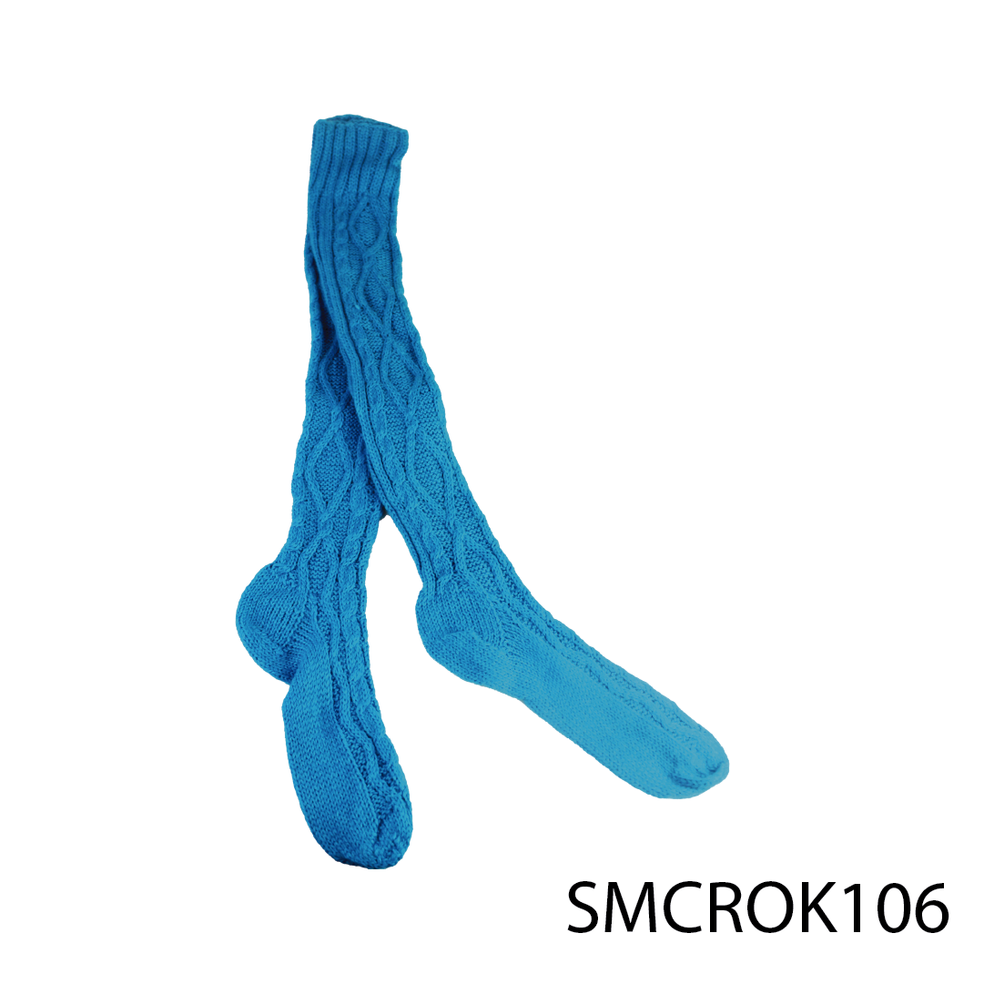 Woman Sock Cable & Rumble Over Knee