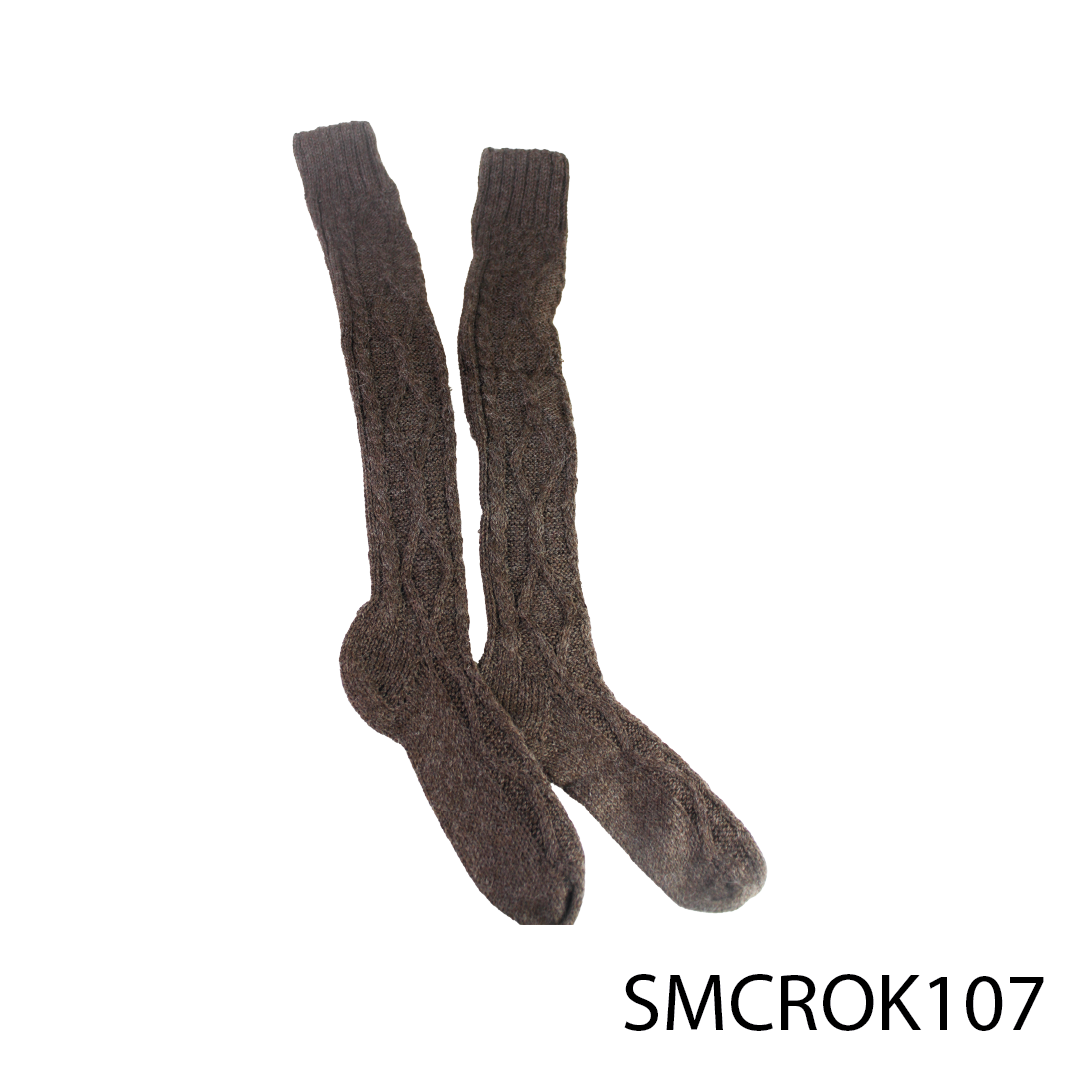 Woman Sock Cable & Rumble Over Knee