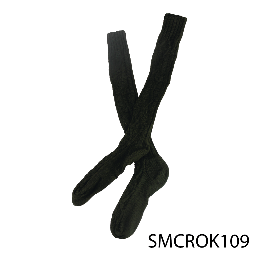 Woman Sock Cable & Rumble Over Knee