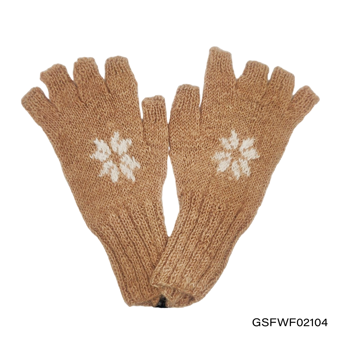Gloves Short finger with Flowers