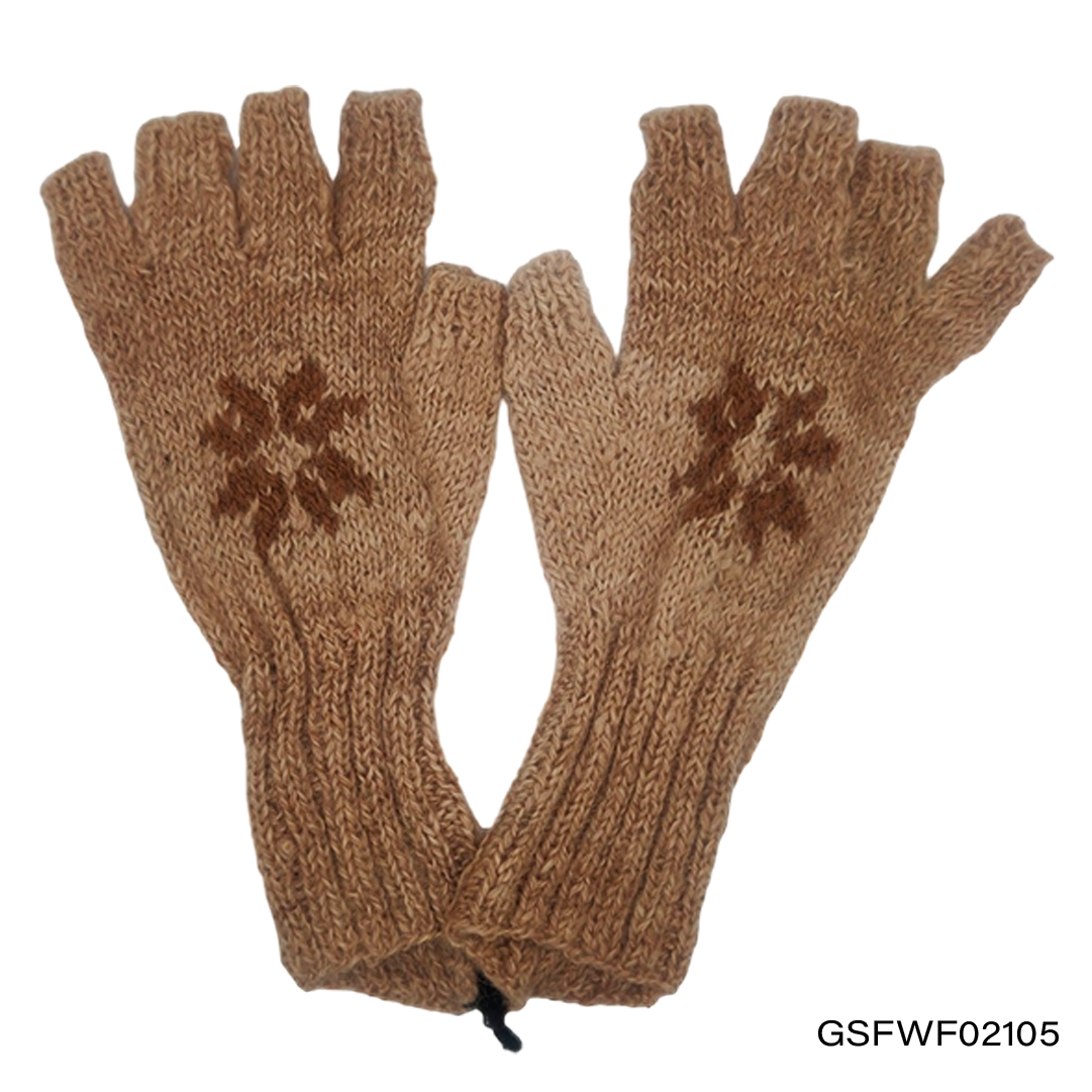 Gloves Short finger with Flowers