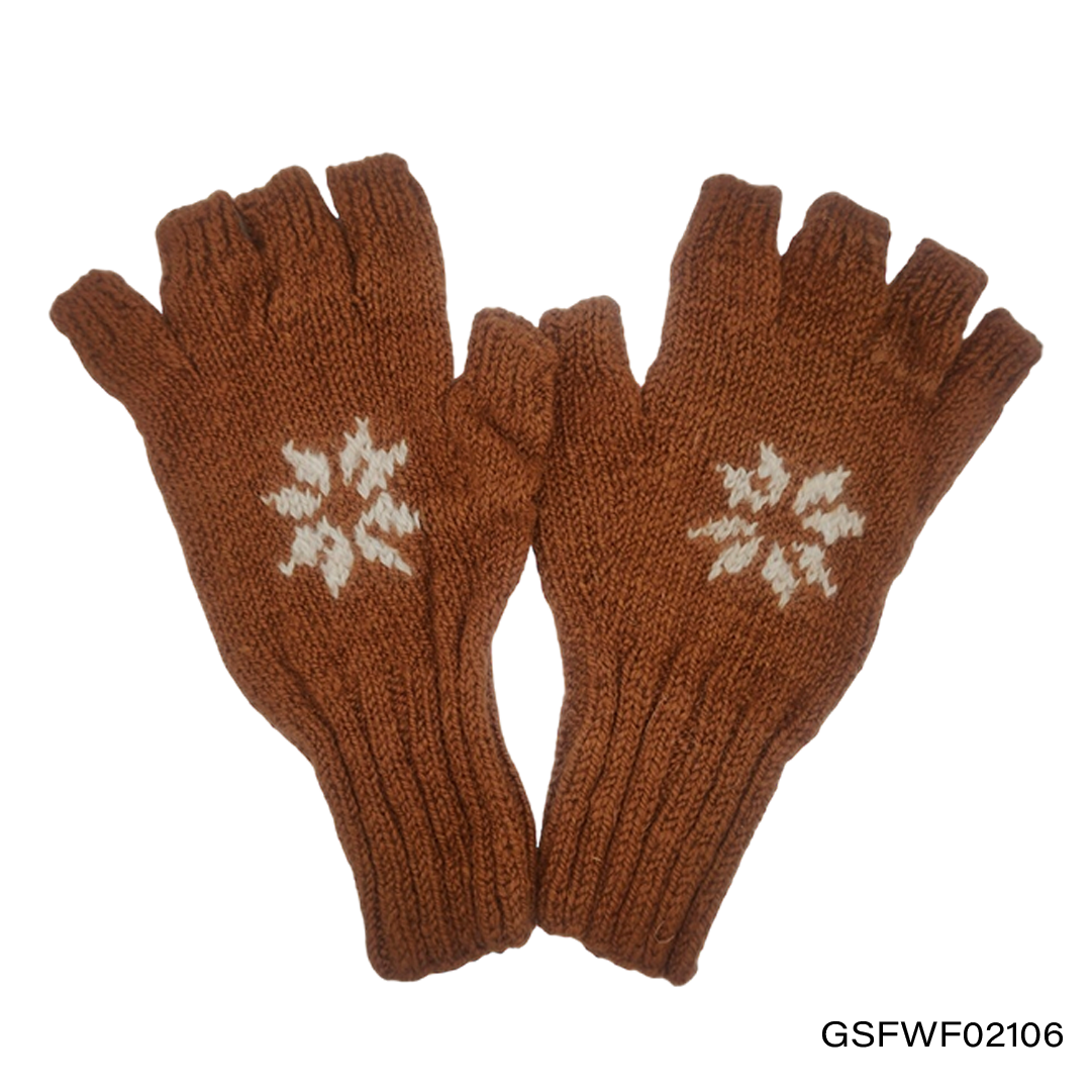 Gloves Short finger with Flowers