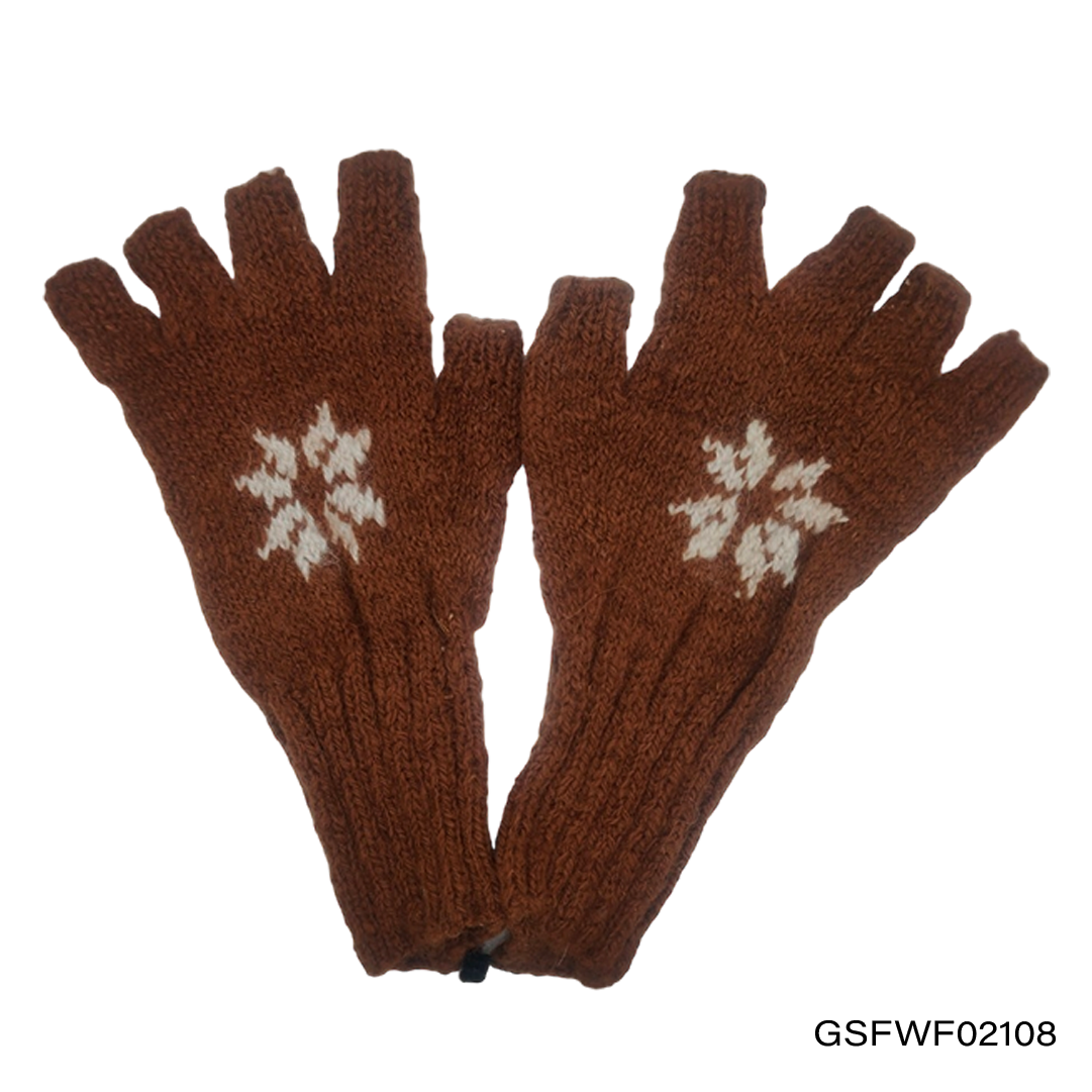 Gloves Short finger with Flowers