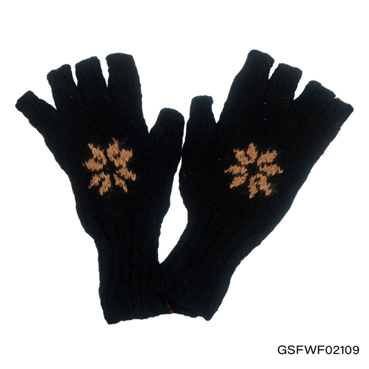 Gloves Short finger with Flowers