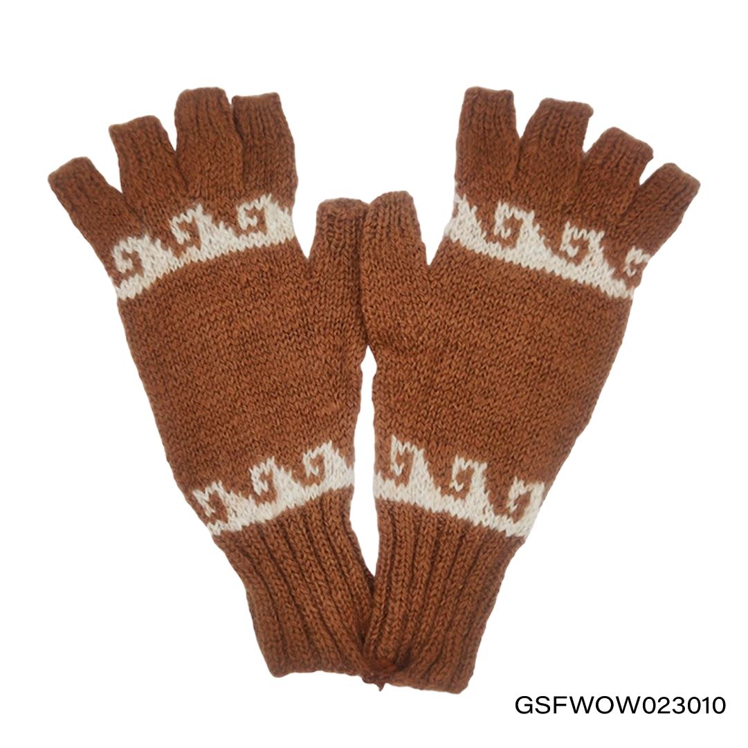 Gloves Short Fingers with Ocean Waves