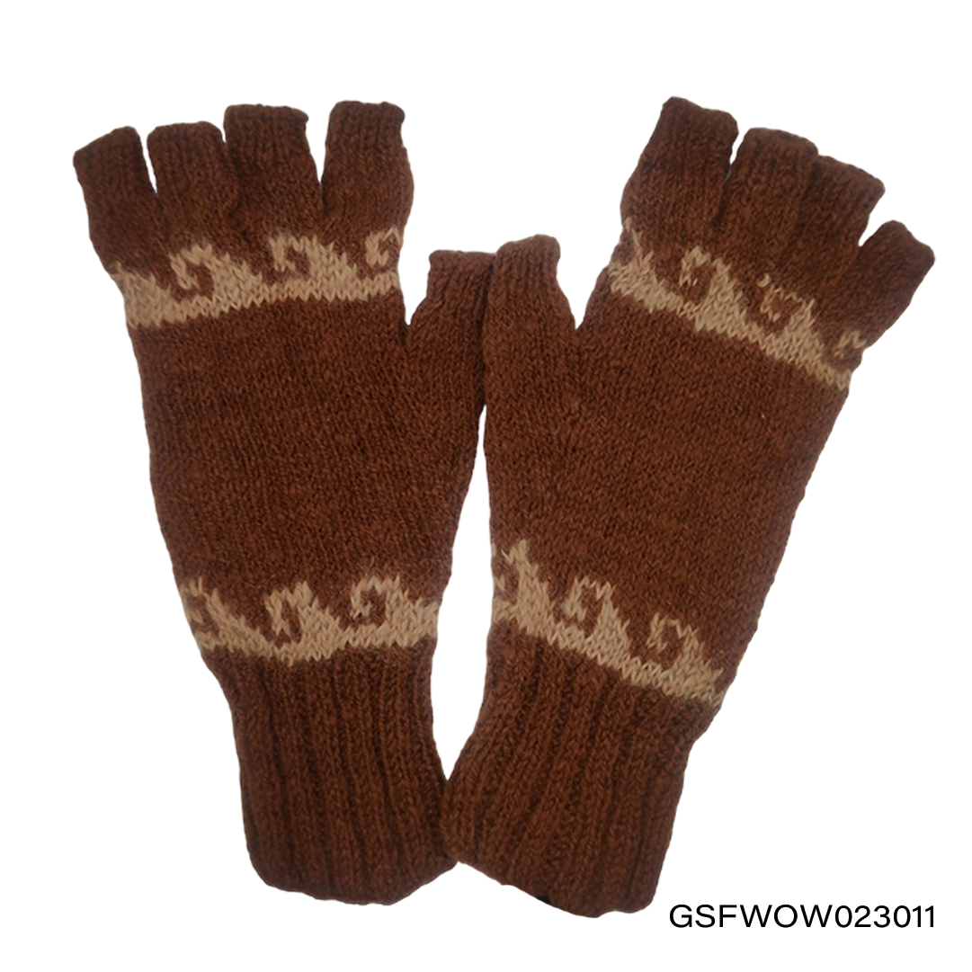 Gloves Short Fingers with Ocean Waves