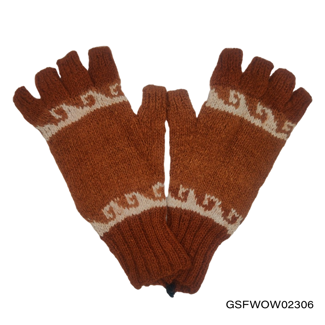 Gloves Short Fingers with Ocean Waves