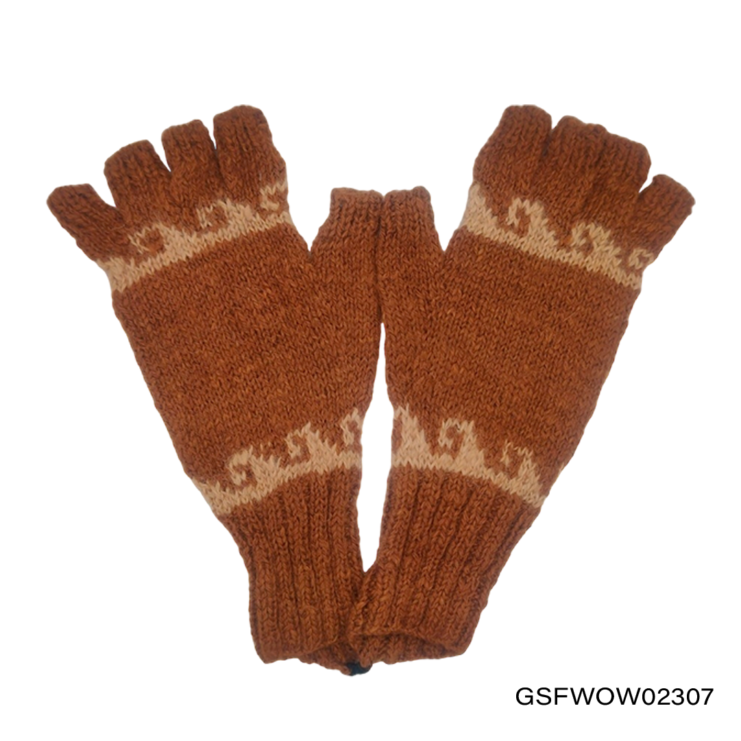 Gloves Short Fingers with Ocean Waves