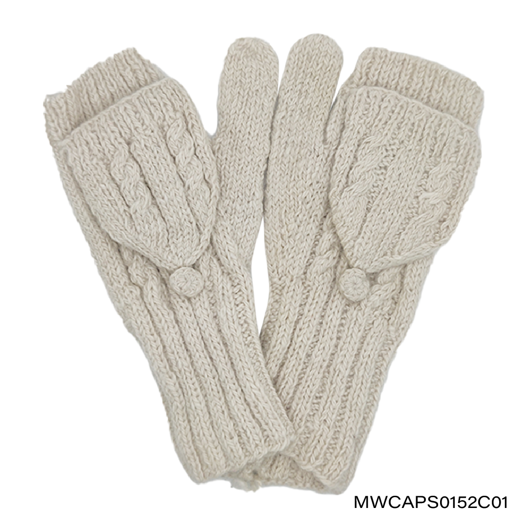 Mittens with Cap 2 Mini Cable