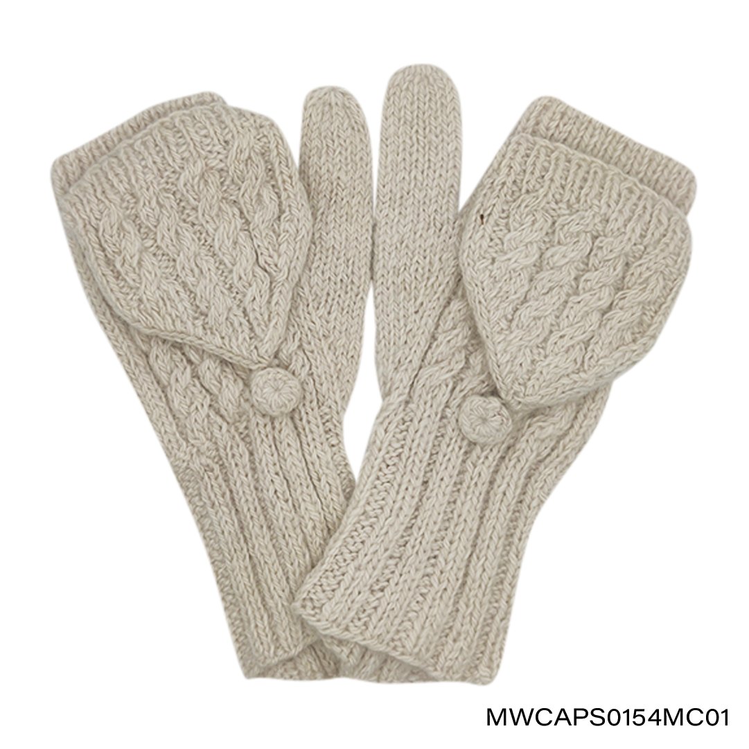 Mittens with Cap 4 Mini  Cables