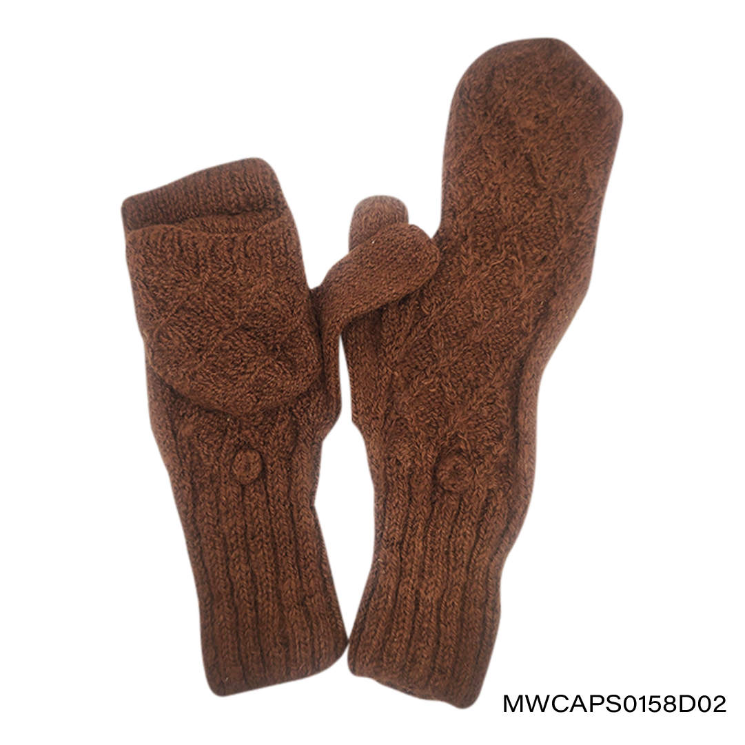 Mittens with Cap 4 Mini  Cables