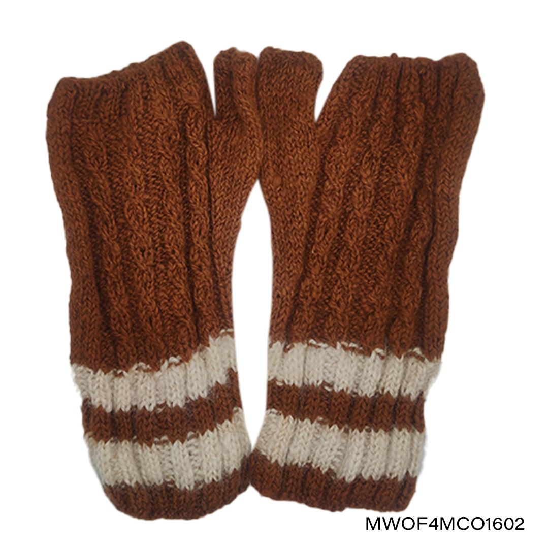 Mittens fingerless W Four Mini Cables